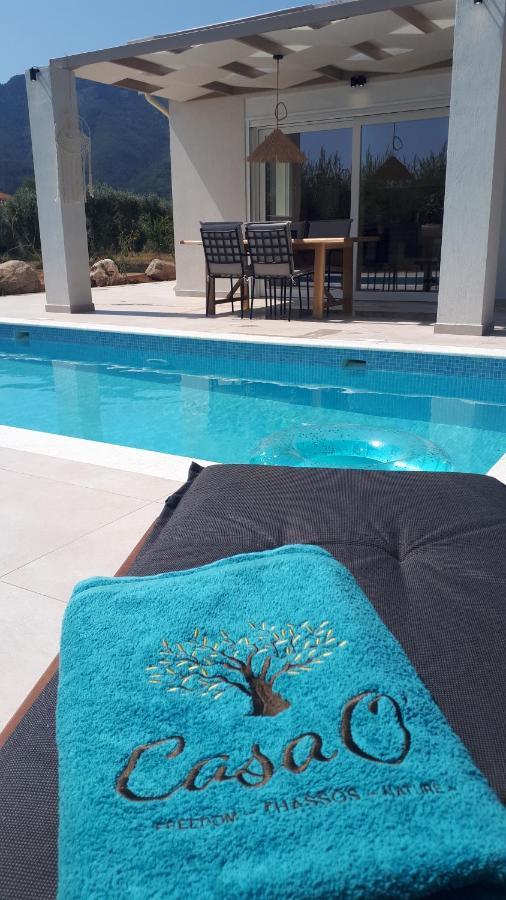 Casa O' - Moderne Villa Mit Grosser Terrasse Und Privatem Swimmingpool Skala Potamia  Extérieur photo